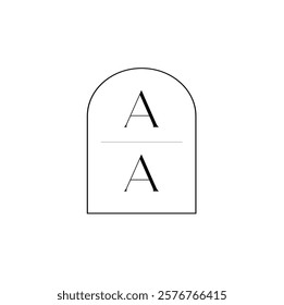 AA Classic Monogram.Modern Creative AA Logo Design. icon initial Based Monogram and Letters in Luxury vector.