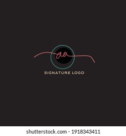 aa aa code clean cut handwritten monogram vector
