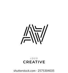 AA Creative Latter Logo Design. By Custom Branding Logo. Creative Logo Design. Logo Template. Vector illustration. Modern Design. Monogram Design