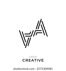 AA Creative Latter Logo Design. By Custom Branding Logo. Creative Logo Design. Logo Template. Vector illustration. Modern Design. Monogram Design