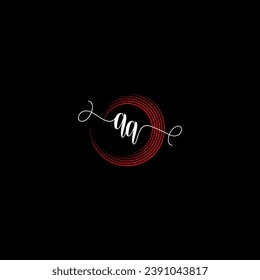 AA creative modern letters logo design template