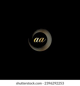 AA creative modern letters logo design template