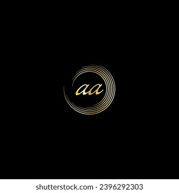 AA creative modern letters logo design template