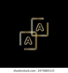 AA creative modern letters logo design template