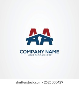 AA or A Creative Modern Letters Logo Design Element
