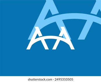 AA or double A logo vector company