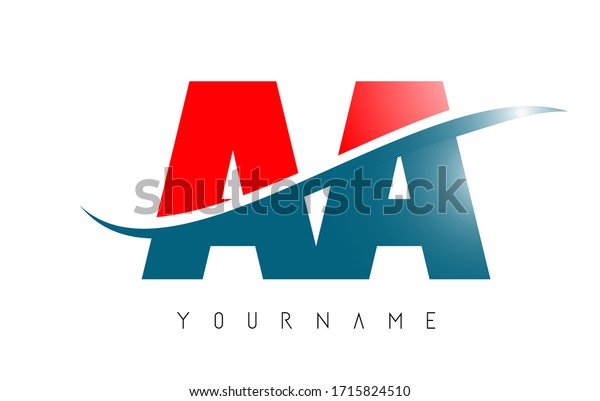 AA Green and Orange Letters Logo with\
Swoosh and Curved Lines Vector\
Illustration.