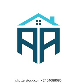 AA House Logo Design Template. Letter AA Logo for Real Estate, Construction or any House Related Business