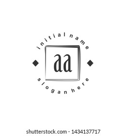 AA Initial beauty monogram logo vector