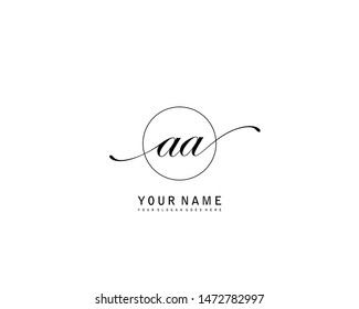 AA Initial beauty monogram logo vector