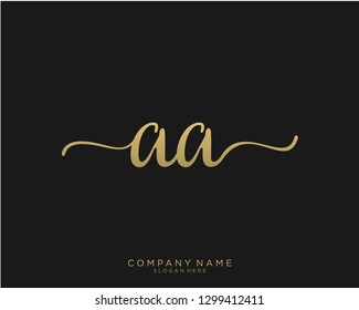 AA A A Initial handwriting logo template