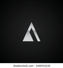AA initial letter elegant Logo template vector creative business black and silver color based