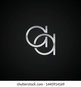 AA initial letter elegant Logo template vector creative business black and silver color based