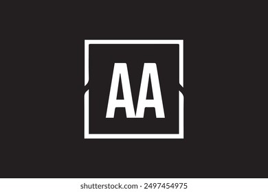 Una letra inicial elegante Logotipo Plantilla Vector creativo de negocios basado en color negro y plateado