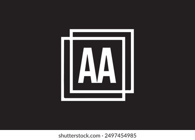 AA initial letter elegant Logo template vector creative business black and silver color based