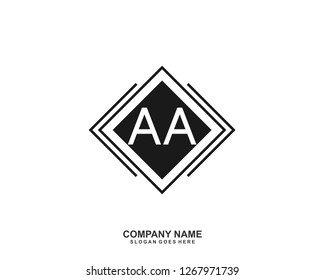  AA Initial letter geometric logo vector 