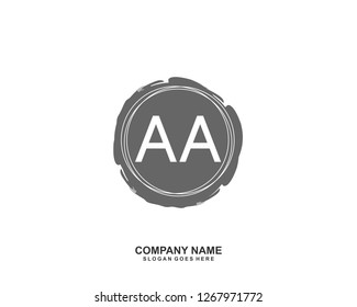 AA Initial letter geometric logo vector 