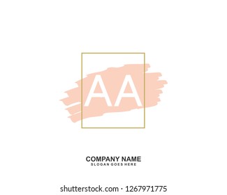  AA Initial letter geometric logo vector 