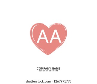  AA Initial letter geometric logo vector 