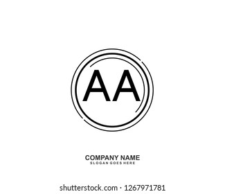  AA Initial letter geometric logo vector 