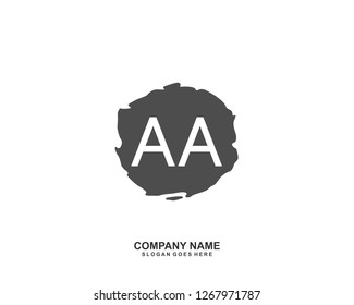  AA Initial letter geometric logo vector 