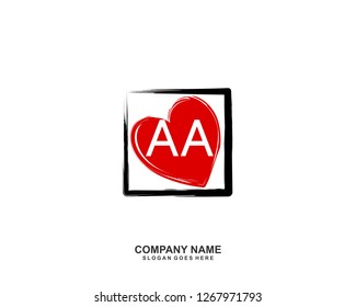  AA Initial letter geometric logo vector 