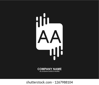 AA Initial letter geometric logo vector