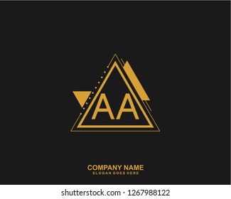 AA Initial letter geometric logo vector