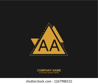 AA Initial letter geometric logo vector