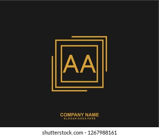 AA Initial letter geometric logo vector