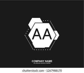 AA Initial letter geometric logo vector