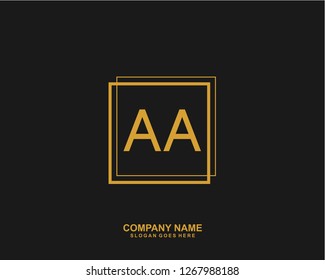 AA Initial letter geometric logo vector