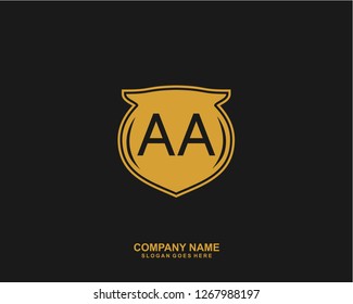 AA Initial letter geometric logo vector