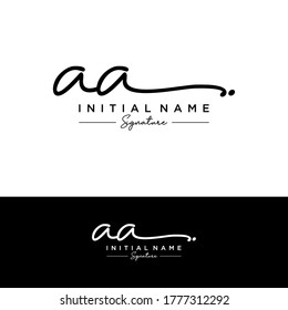 AA Initial letter handwriting and signature logo.