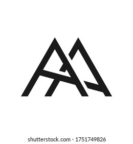 Ein erstes Buchstabenlogo für Firma, Monogram aa logo vektor