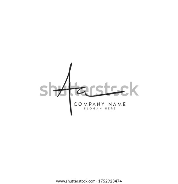 Aa Initial Letter Signature Logo Template Stock Vector (Royalty Free ...