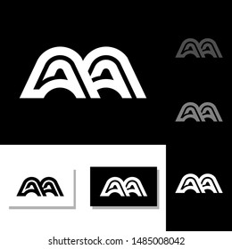 AA initial logo design, A logo, AA Letter Logo Design Template Vector EPS