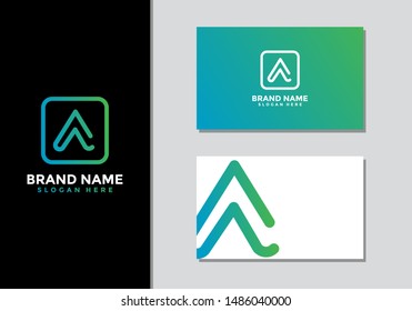 AA initial logo design, A logo, AA Letter Logo Design Template Vector EPS