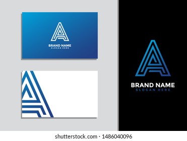 AA initial logo design, A logo, AA Letter Logo Design Template Vector EPS
