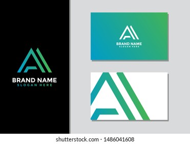 AA initial logo design, A logo, AA Letter Logo Design Template Vector EPS