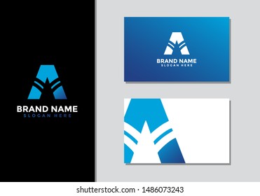 AA initial logo design, A logo, AA Letter Logo Design Template Vector EPS