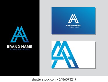 Aa Initial Logo Design Logo Aa Stock Vector (Royalty Free) 1486073249 ...