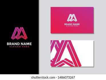 AA initial logo design, A logo, AA Letter Logo Design Template Vector EPS