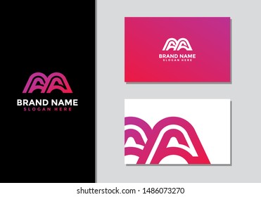 AA initial logo design, A logo, AA Letter Logo Design Template Vector EPS