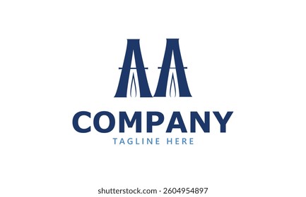 AA initial logo design and letter logo design