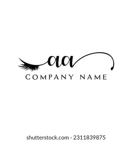 Vector de eyelash del logotipo inicial