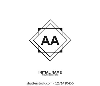 AA A A Initial logo letter with minimalist concept vector