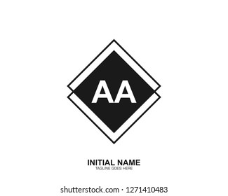 AA A A Initial logo letter with minimalist concept vector