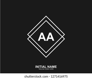AA A A Initial logo letter with minimalist concept vector