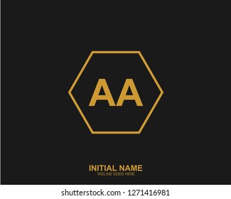 AA A A Initial logo letter with minimalist concept vector